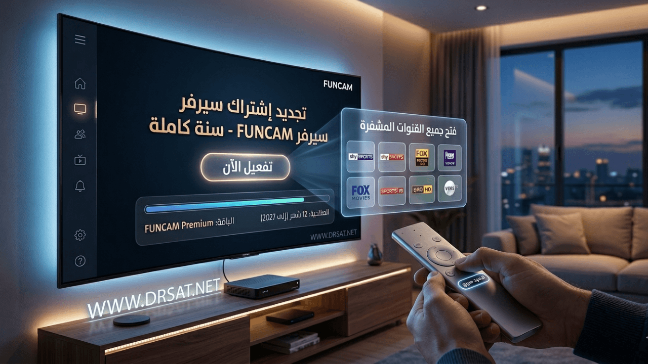 Funohcam دليل تجديد إشتراك سيرفر FUNCAM لمدة سنة كاملة مجانا 2026